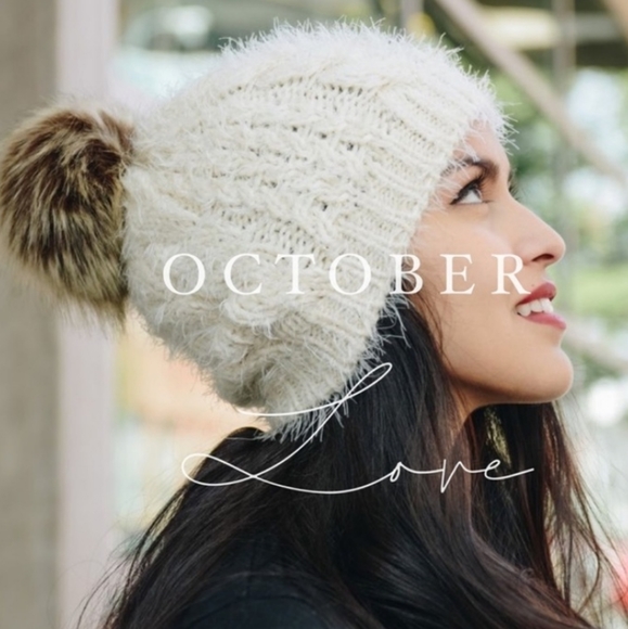OCTOBER LOVE Ivory Mohair Beanies - Picture 3 of 10